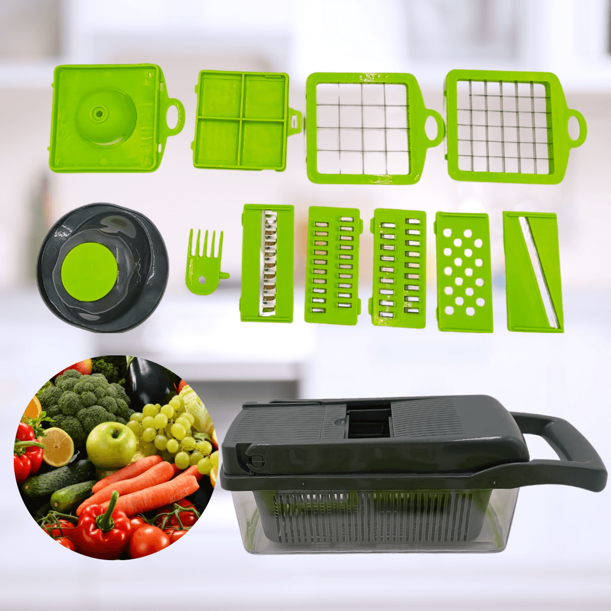 Set Cortador de Vegetales 13 Piezas - Cocina Profesional - Imagen 1