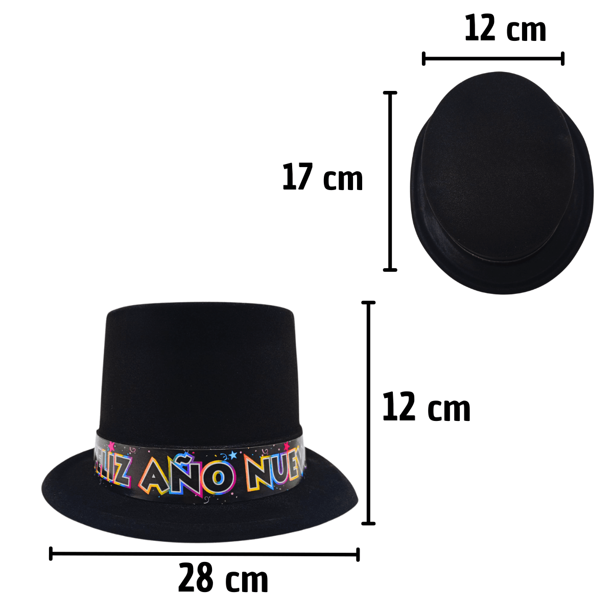 Sombrero Copa Mago Feliz Año Nuevo - Imagen 1