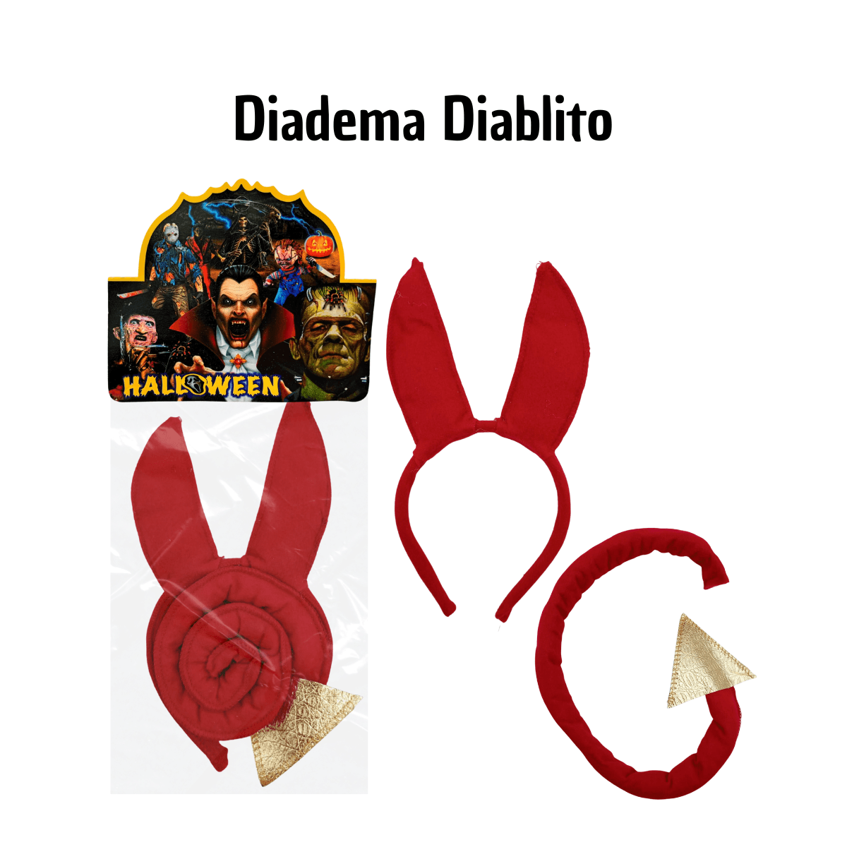 Diadema Diablita con Cuernos - Disfraz Halloween - Imagen 1