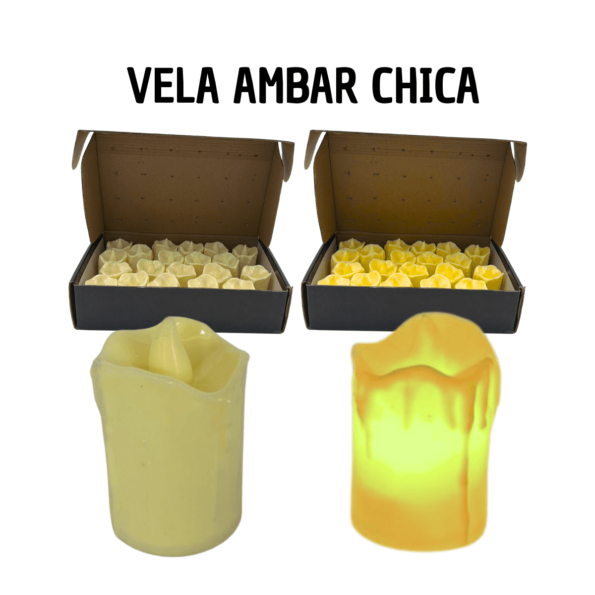 Vela Ámbar Decorativa - Ambiente Místico - Imagen 1