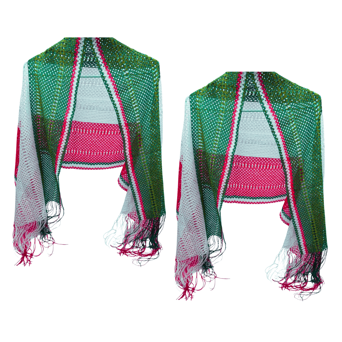 Rebozo Tricolor Mexicano - Accesorio Tradicional - Imagen 1