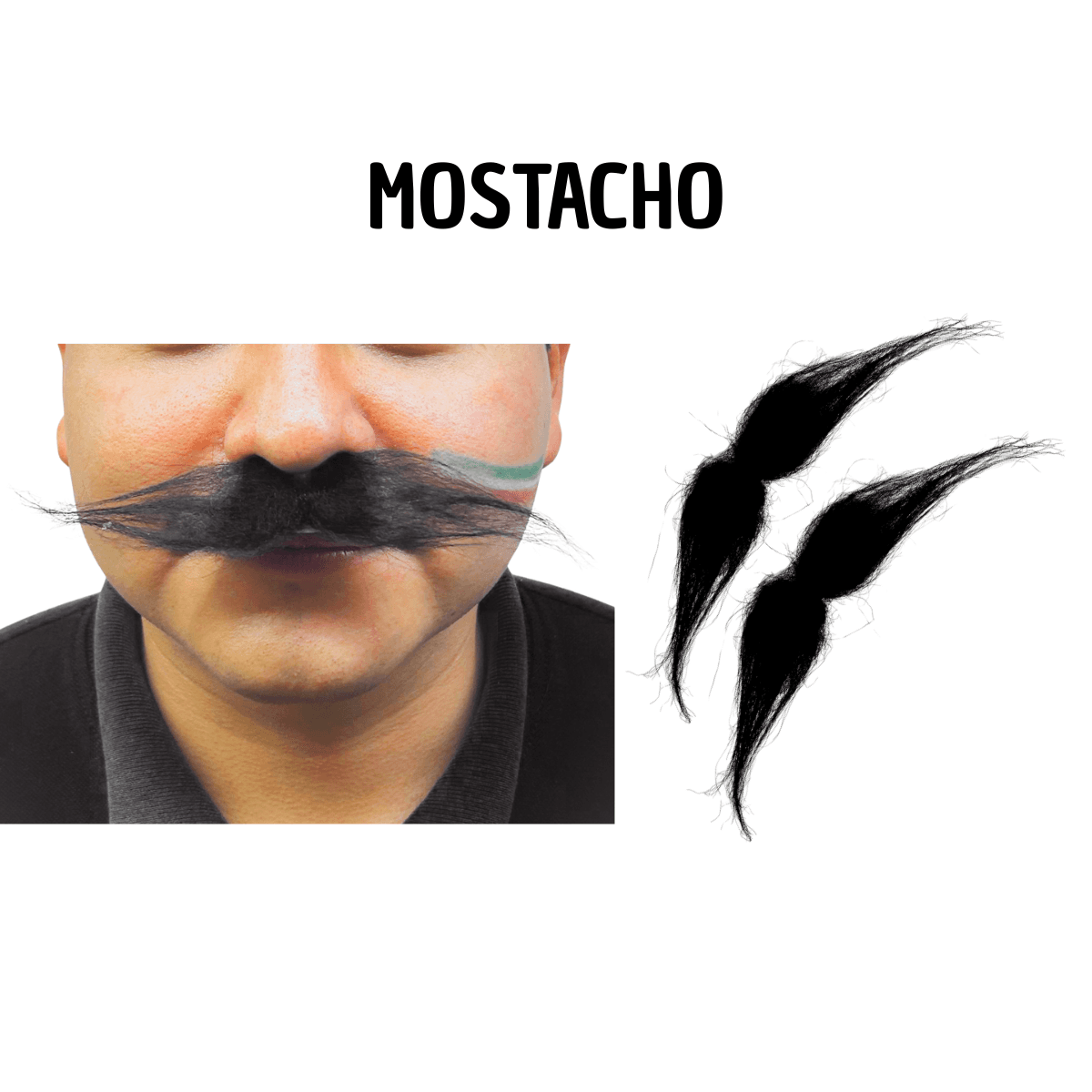 Bigote Mexicano Adhesivo - Fiestas Patrias - Imagen 1