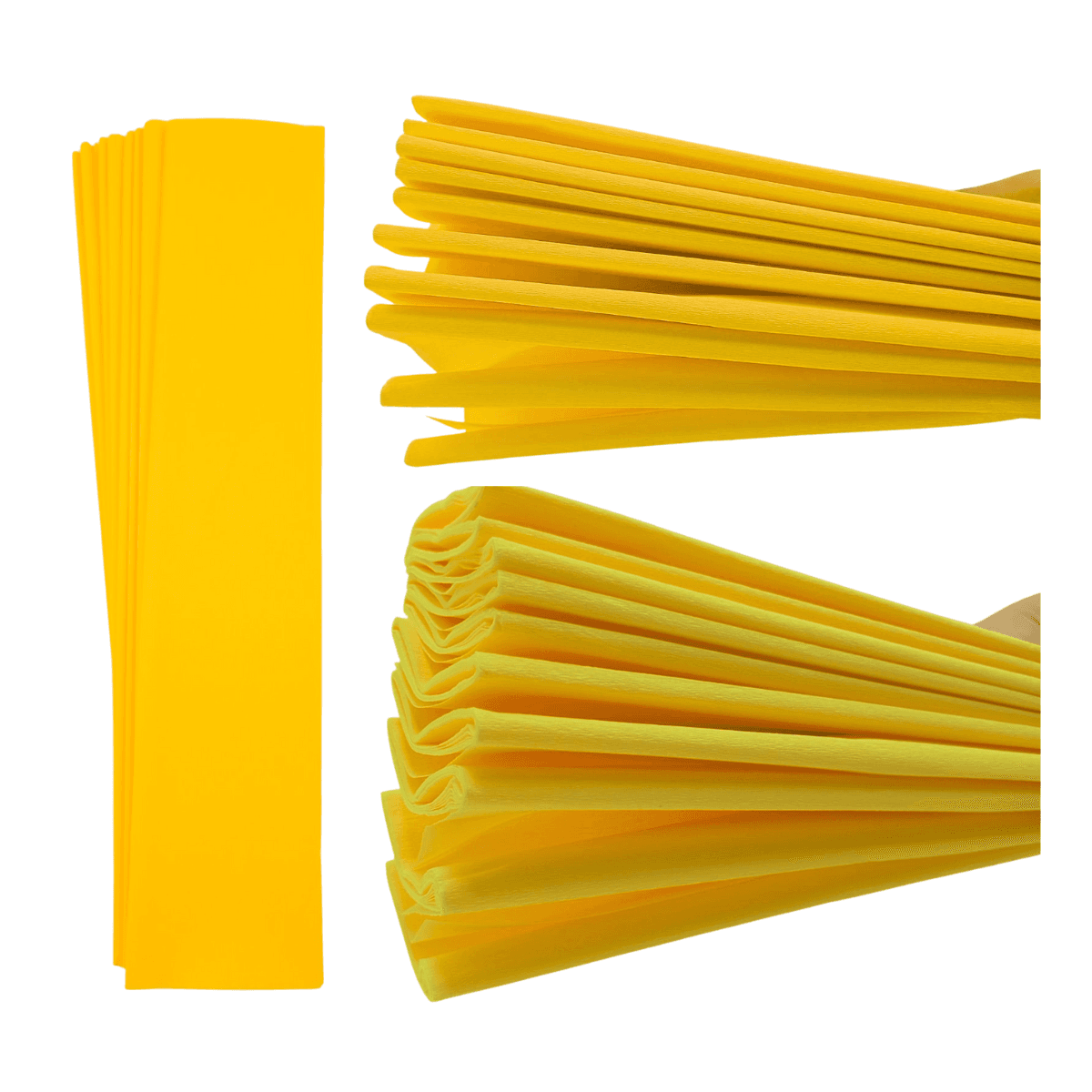 Papel Crepé Amarillo - Decoraciones Festivas - Imagen 1